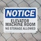 Signmission Elevator Machine Room No Storage Allowed, 10 in W x Rectangle, Plastic OS-2PACK-NS-P-710-L-11731 - alternate 7